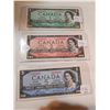 Image 1 : 1954 BILL SET $1, $2, $5 - (2 AU AND 1 UNC)