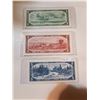 Image 4 : 1954 BILL SET $1, $2, $5 - (2 AU AND 1 UNC)