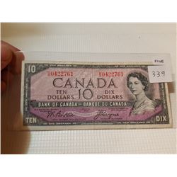 1954 $10 BILL, *DEVIL'S FACE*