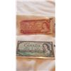 Image 2 : 3 - 1954 $1 CNDN NOTE AND 1974 $2 CNDN NOTE