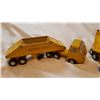 Image 2 : YELLOW TONKA TIN TOY TRUCKS W/TRAILERS