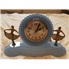 Image 1 : SESSION ELECTRIC CLOCK, BLUE GLASS, 13",* OLDER*