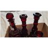 Image 4 : RUBY RED AVON GLASS SET (PLUS OTHER AVON ITEMS)