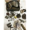 Image 2 : LOT OF COLLECTIBLE LAMP PARTS, GOGGLES, BELL, PICOTS, ETC.