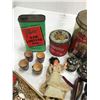 Image 4 : LOT OF COLLECTIBLES, TINS, PAINTER WOODEN EGGS, IRON, ETC.