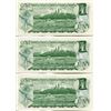 Image 2 : 5 CNDN $1 BANK NOTES 1973 CONSECUTIVE 3 LETTER SERIAL NUMBERS, UNCIRCULATED CROWE/BOVEY