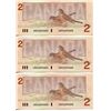 Image 3 : 10 CNDN $2 BANK NOTES 1986 CONSECUTIVE THREE LETTER SERIAL NUMBERS THIESSIN/CROWER, UNCIRCULATED