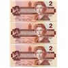 Image 4 : 10 CNDN $2 BANK NOTES 1986 CONSECUTIVE THREE LETTER SERIAL NUMBERS THIESSIN/CROWER, UNCIRCULATED
