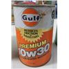 Image 4 : 4 OIL TINS - GULF, COOP, MOBIL JET OIL II - PARTLY FULL, BA 5LB OIL