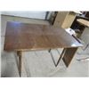 Image 1 : 1960s WALNUT KITCHEN TABLE W/LEAF, (32X48")
