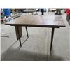 Image 3 : 1960s WALNUT KITCHEN TABLE W/LEAF, (32X48")