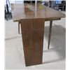 Image 4 : 1960s WALNUT KITCHEN TABLE W/LEAF, (32X48")