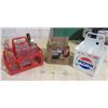 Image 1 : LOT OF POP CRATES, JAR, POP BOTTLES, ETC.