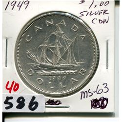 1949 CNDN SILVER DOLLAR