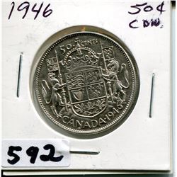 1946 CNDN SILVER 50 CENT PC