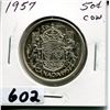 Image 1 : 1957 CNDN SILVER 50 CENT PC