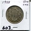 Image 1 : 1958 CNDN SILVER 50 CENT PC