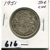 Image 1 : 1951 CNDN SILVER 50 CENT PC
