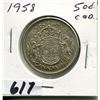 Image 1 : 1958 CNDN SILVER 50 CENT PC