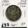 Image 1 : 1950 CNDN SILVER 50 CENT PC