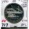 Image 1 : 1991 CNDN 50% SILVER DOLLAR