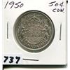 Image 1 : 1950 CNDN SILVER 50 CENT PC
