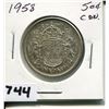 Image 1 : 1958 CNDN SILVER 50 CENT PC