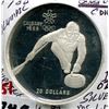 Image 1 : 1988 CNDN 92.5 SILVER OLYMPIC 20 DOLLAR COIN