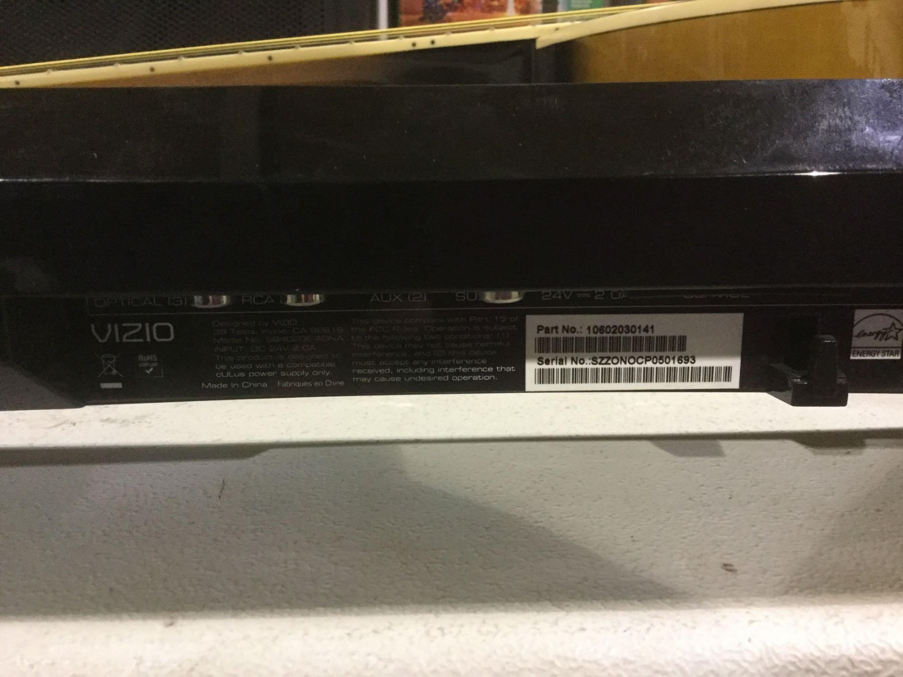 VIZIO 40Inch 2.0 Home Theater Sound Bar ModelSB4020EA0