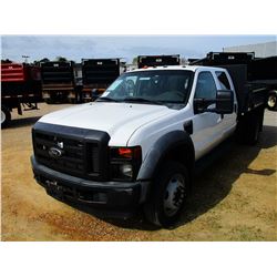 2010 FORD F450 FLATBED DUMP, VIN/SN:1FDAW4GY1AEA89809 - S/A, CREW CAB, V10 TRITON GAS ENGINE, A/T, 8