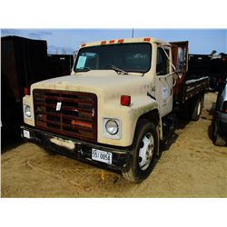 1987 INTERNATIONAL S1700 FLATBED DUMP, VIN/SN:1HTLCHXM8HH491591 - IHC DIESEL ENGINE, 5 SPEED TRANS, 