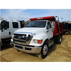 2011 FORD F750 VIN/SN:3FRXF7FJXBV092205 - CUMMINS DIESEL ENGINE, ALLISON A/T, UNUSED 10' OX BODY, 11
