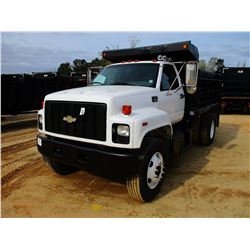 2000 CHEVROLET 7500 DUMP, VIN/SN:1GBM7H1C3YJ500622 - S/A, CAT DIESEL ENGINE, 7 SPEED TRANS, 10' OX D