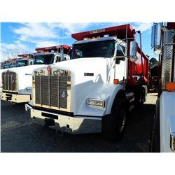 2019 KENWORTH T800 DUMP, VIN/SN:1NKDL40X8KJ217224 - TRI-AXLE, 500 HP CUMMINS ISX15 ENGINE, ALLISON 4