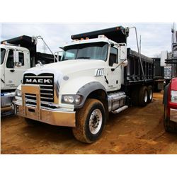 2017 MACK GU713 DUMP TRUCK, VIN/SN:1M2AX04C7HM035428 - T/A, 405 HP MACK MP7 ENGINE, ALLISON A/T, 44K