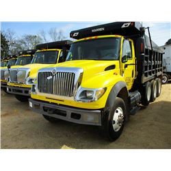 2007 INTERNATIONAL 7600 DUMP, VIN/SN:1HTWYSBT87J461251 - TRI-AXLE, CAT C13 DIESEL ENGINE, 8LL TRANS,