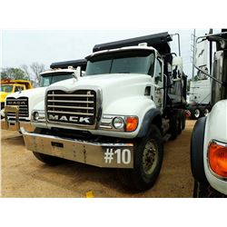 2007 CV513 DUMP, VIN/SN:1M2AG02C57M003191 - TRI-AXLE, MACK DIESEL ENGINE, 8LL TRANS, 16' DUMP BODY, 
