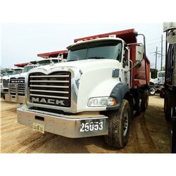 2006 MACK CT713 DUMP, VIN/SN:1M2AL02C36M003619 - TRI-AXLE, MACK DIESEL ENGINE, 10 SPEED TRANS, 44K R