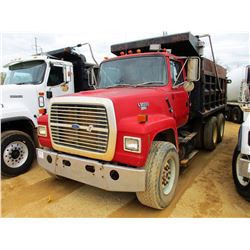 1992 FORD L9000 DUMP, VIN/SN:1FTYU90X6NVA15430 - TA/, CAT DIESEL ENGINE, 9 SPEED TRANS, 40K REARS, 1
