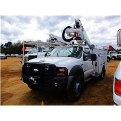 2007 FORD F550 BUCKET TRUCK, VIN/SN:1FDAF57P37EB27479 - 4X4, POWER STROKE DIESEL ENGINE, A/T, ALTEC 