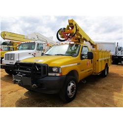 2003 FORD F550 BUCKET TRUCK, VIN/SN:1FDAF57F33EA32406 - DIESEL ENGINE, A/T, ALTEC SERVICE BODY, ALTE