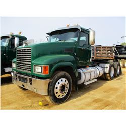 2008 MACK CHU613 TRUCK TRACTOR, VIN/SN:1M1AN09Y09N004466 - T/A, 415HP MP8 MACK ENGINE, 10 SPEED TRAN