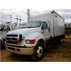 2007 FORD F750 BOX TRUCK, VIN/SN:3FRWF75R57V431057 - CAT C7 ENGINE, A/T, GVWR 25,999#, 16' ENCLOSED 