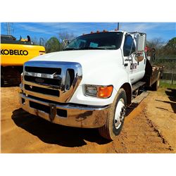2006 FORD F650 FLATBED, VIN/SN:3FRWW65H46V251892 - CREW CAB, ISB260 CUMMINS ENGINE, ALLISON A/T, FUE