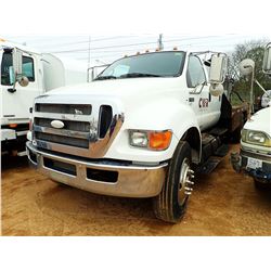 2008 FORD F650 WATER TRUCK, VIN/SN:3FRNW65H58V569048 - CREW CAB, CUMMINS DIESEL ENGINE, A/T, 15' FLA