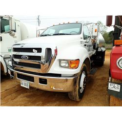 2006 FORD F750 WATER TRUCK, VIN/SN:3FRNF75F26V255178 - CUMMINS DIESEL ENGINE, 7 SPEED TRANS, KP KLEI