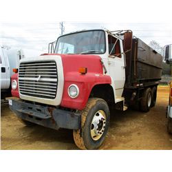 1985 FORD WATER TRUCK, VIN/SN:1FDYW80U5FVA65078 - T/A, CAT DIESEL ENGINE, 10 SPEED TRANS, GVWR 41,00