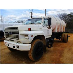 1990 FORD F800 WATER TRUCK, VIN/SN:1FDYK84A4LVA03078 - FORD DIESEL ENGINE, A/T, WATER TANK WITH REAR