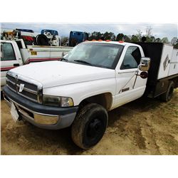 2000 DODGE RAM 3500 MECHANIC TRUCK, VIN/SN:3B6MC3664YM217506 - CUMMINS DIESEL ENGINE, A/T, 12' BODY,