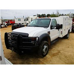 2008 FORD F550 SERVICE TRUCK, VIN/SN:1FDAF56R78EE15882 - POWER STROKE DIESEL ENGINE, A/T, READING SE